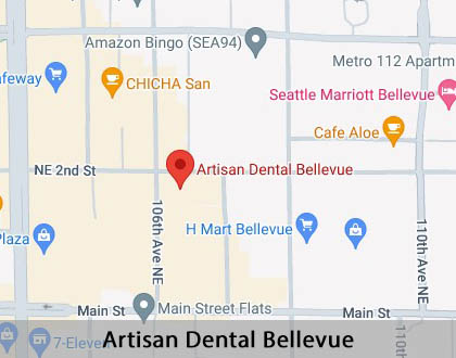 Map image for Options for Replacing Missing Teeth in Bellevue, WA
